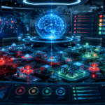 Agente de inteligencia artificial analizando amenazas en una red empresarial