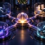 Orquestador central coordinando cuatro agentes de IA especializados dentro de sandboxes aislados