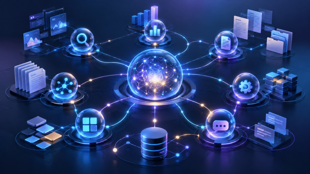 Sistema multiagente de inteligencia artificial coordinando datos, documentos y automatizaciones para el Diplomado IA Lab