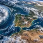 Satélites y capas meteorológicas de IA analizan nubes sobre la península ibérica y el Mediterráneo