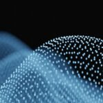 Visualización abstracta de datos multimodales para explicar EmbeddingGemma 2 y la búsqueda local en dispositivos