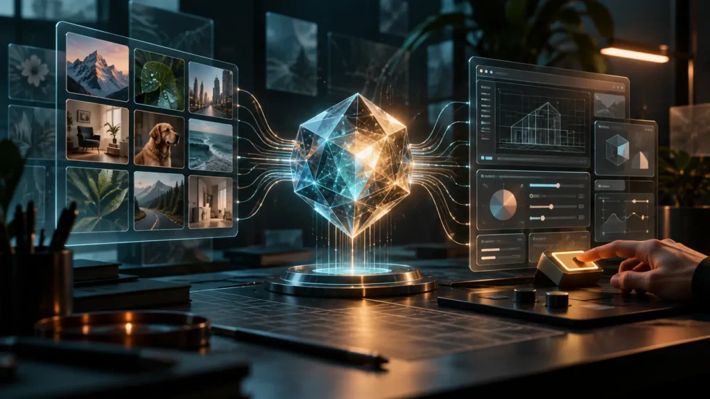 Núcleo de inteligencia artificial conectado a imágenes y controles de ordenador bajo supervisión humana