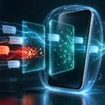 Teléfono protegido por una IA local de dos etapas que analiza mensajes sospechosos antes de una transferencia