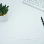 Papeles blancos sobre una mesa junto a un bolígrafo y un teclado, imagen ilustrativa de revisión documental; no es una salida de Nemotron